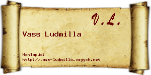 Vass Ludmilla névjegykártya