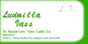 ludmilla vass business card